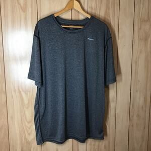 Reebok Performance Gray Crew Neck Short Sleeve Men T-Shirt 2XL